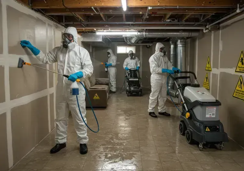 Basement Moisture Removal and Structural Drying process in Cokato, MN